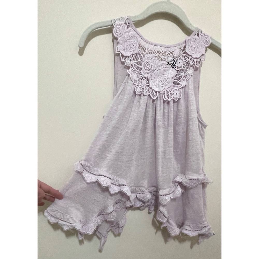 INC Lavender Floral Lace Babydoll Top
Size M Romantic
